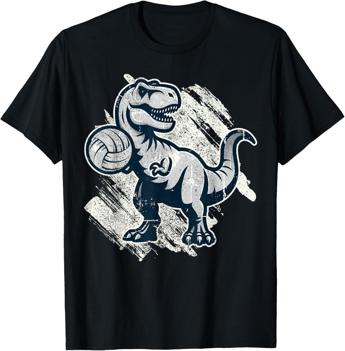 T-Rex Volleyball Player Dinosaur Volleyball Team Volleyball T-Shirt - T-Shirt | Black