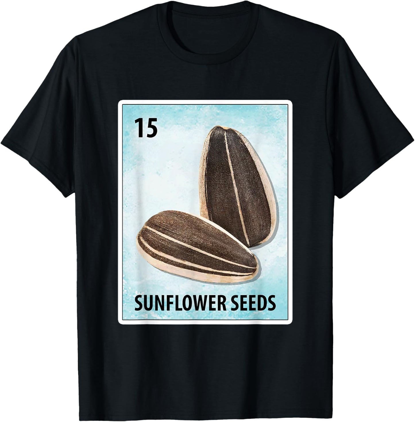 Sunflower Seeds Mexican Cards T-Shirt - T-Shirt | Black