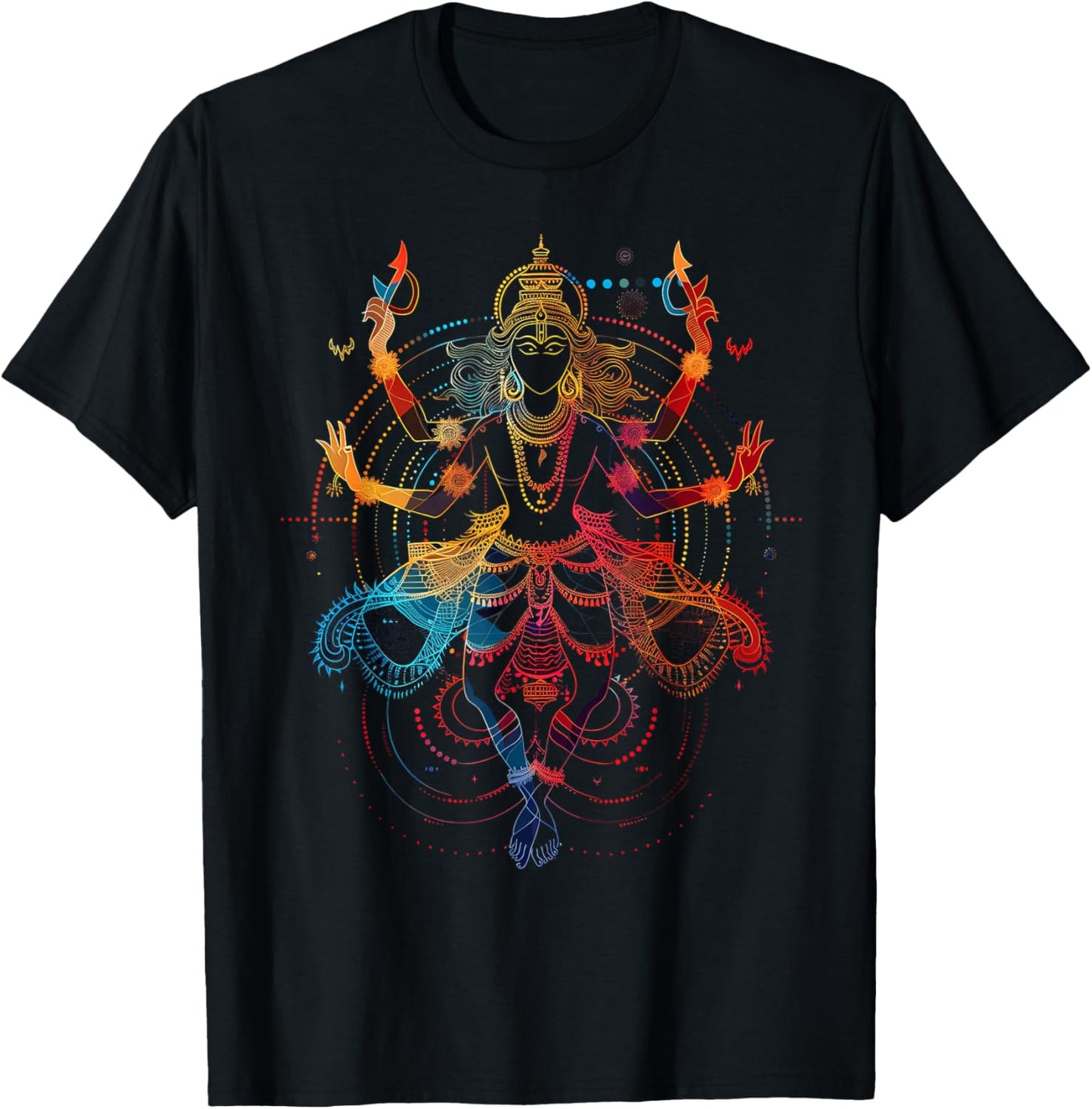 Shiva spiritual hindu god tandava dance yoga meditation T-Shirt - T-Shirt | Black