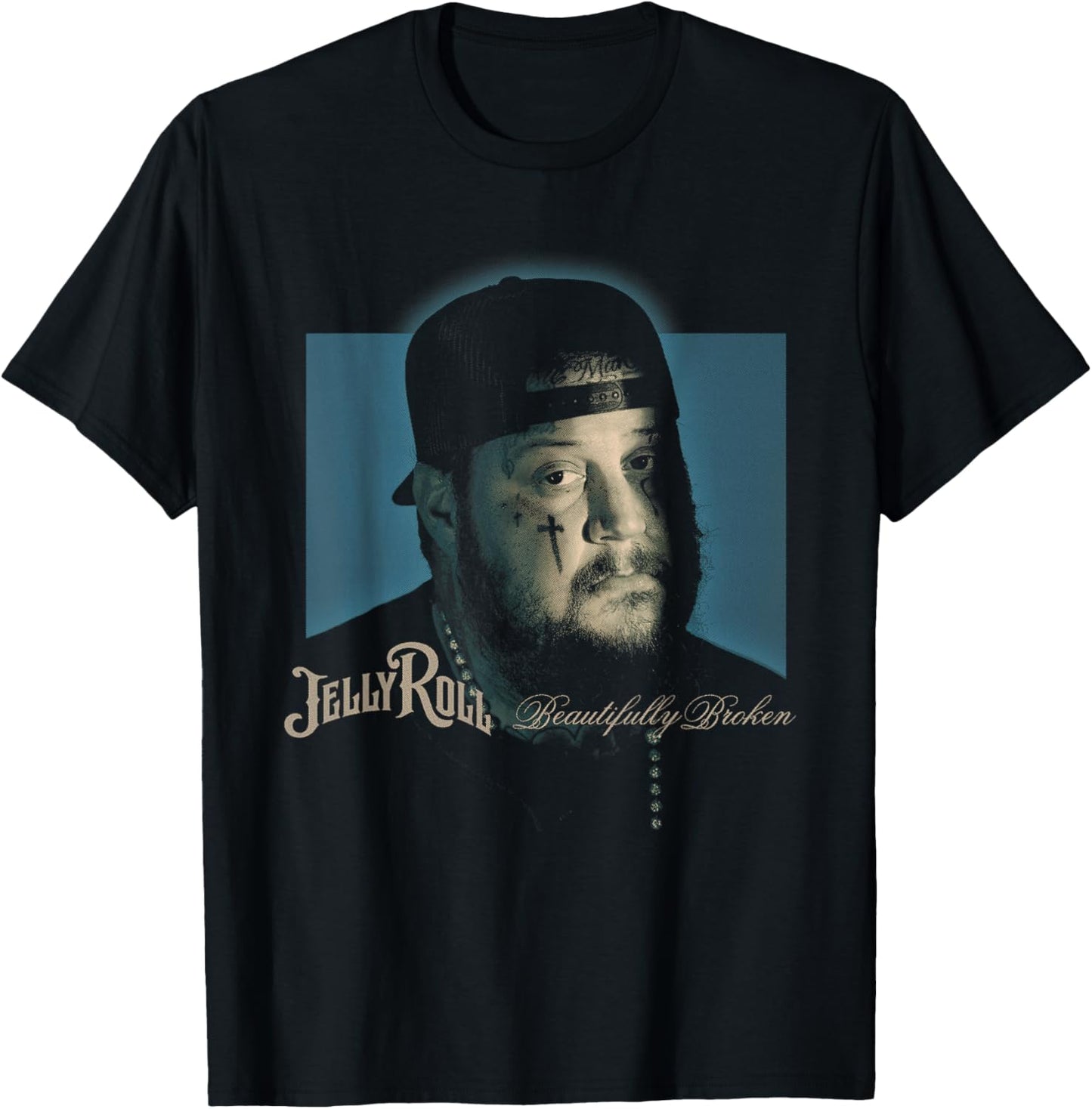 Jelly Roll - Beautifully Broken Portrait T-Shirt - T-Shirt | Black