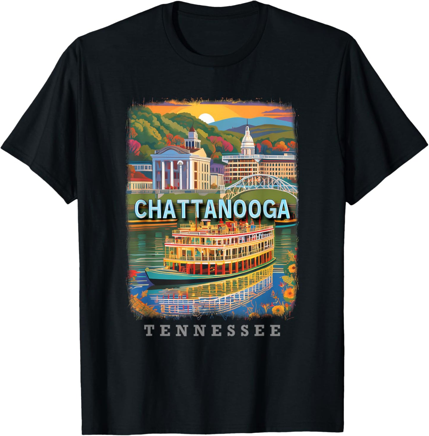 Chattanooga Tennessee TN Riverfront Revelry SD831 T-Shirt - T-Shirt | Black