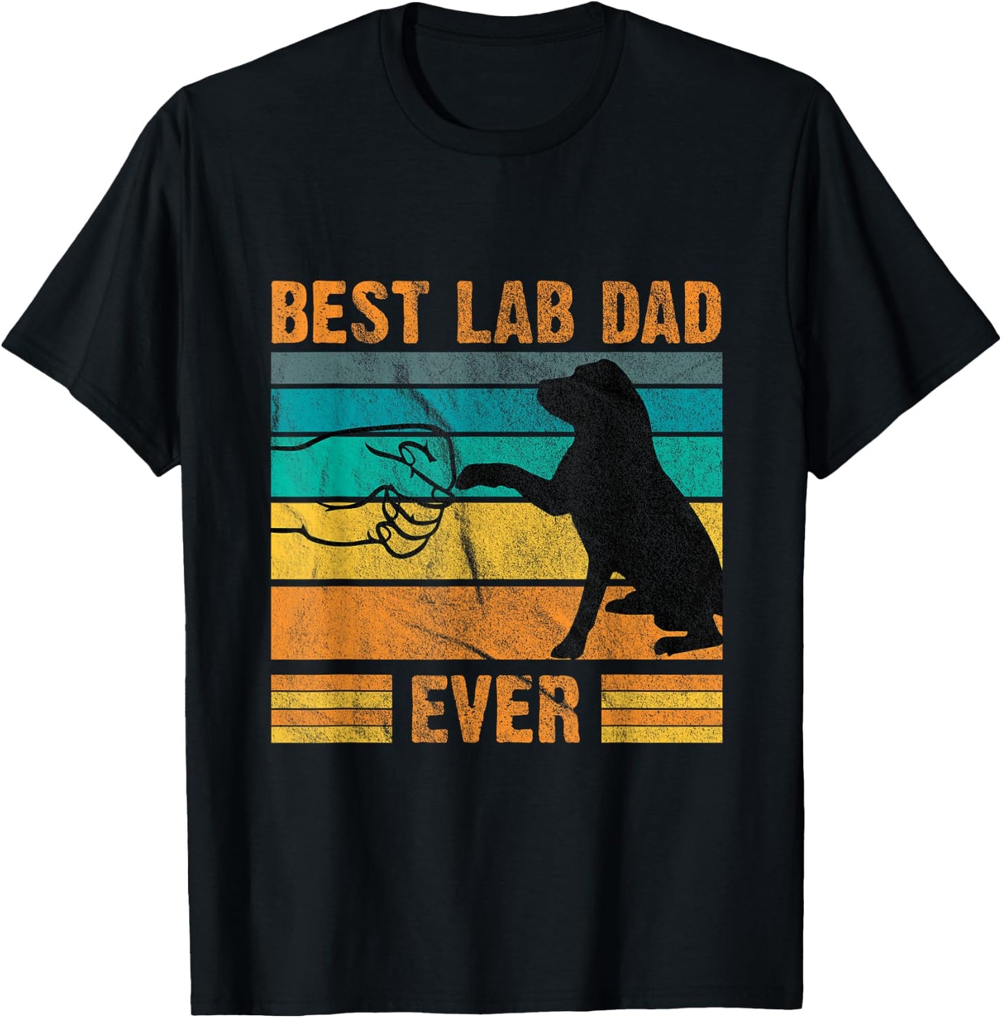 Best Lab Dad Ever Dog Lover Father's Day Gift T-Shirt - T-Shirt | Black