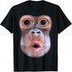 Lustiger Affe bläst Bauchgesicht, Affe Blow Bauch Gesicht T-Shirt - T-Shirt | Black