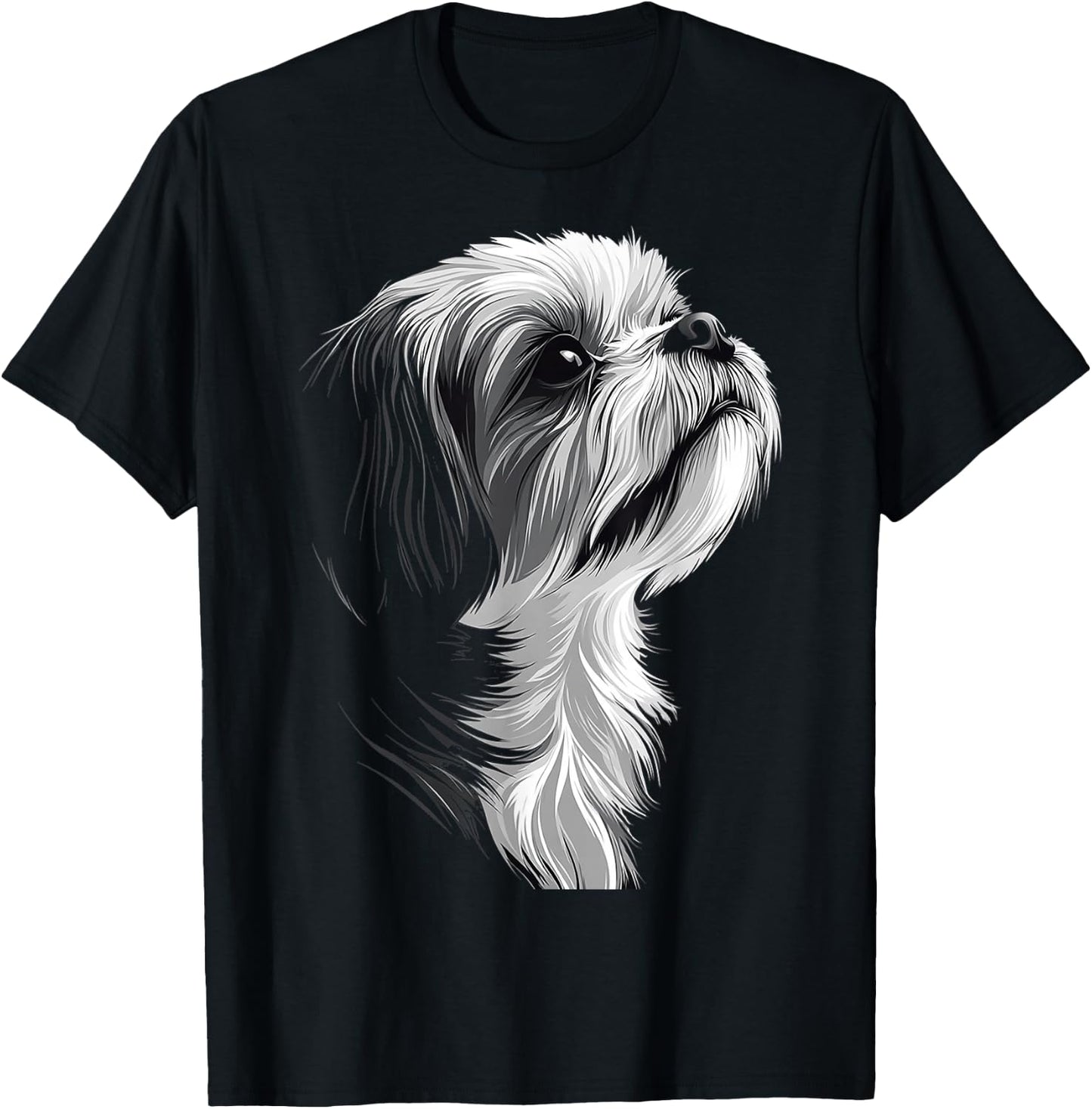 Shih Tzu Dog Graphic Pet Art Shih Tzu T-Shirt - T-Shirt | Black
