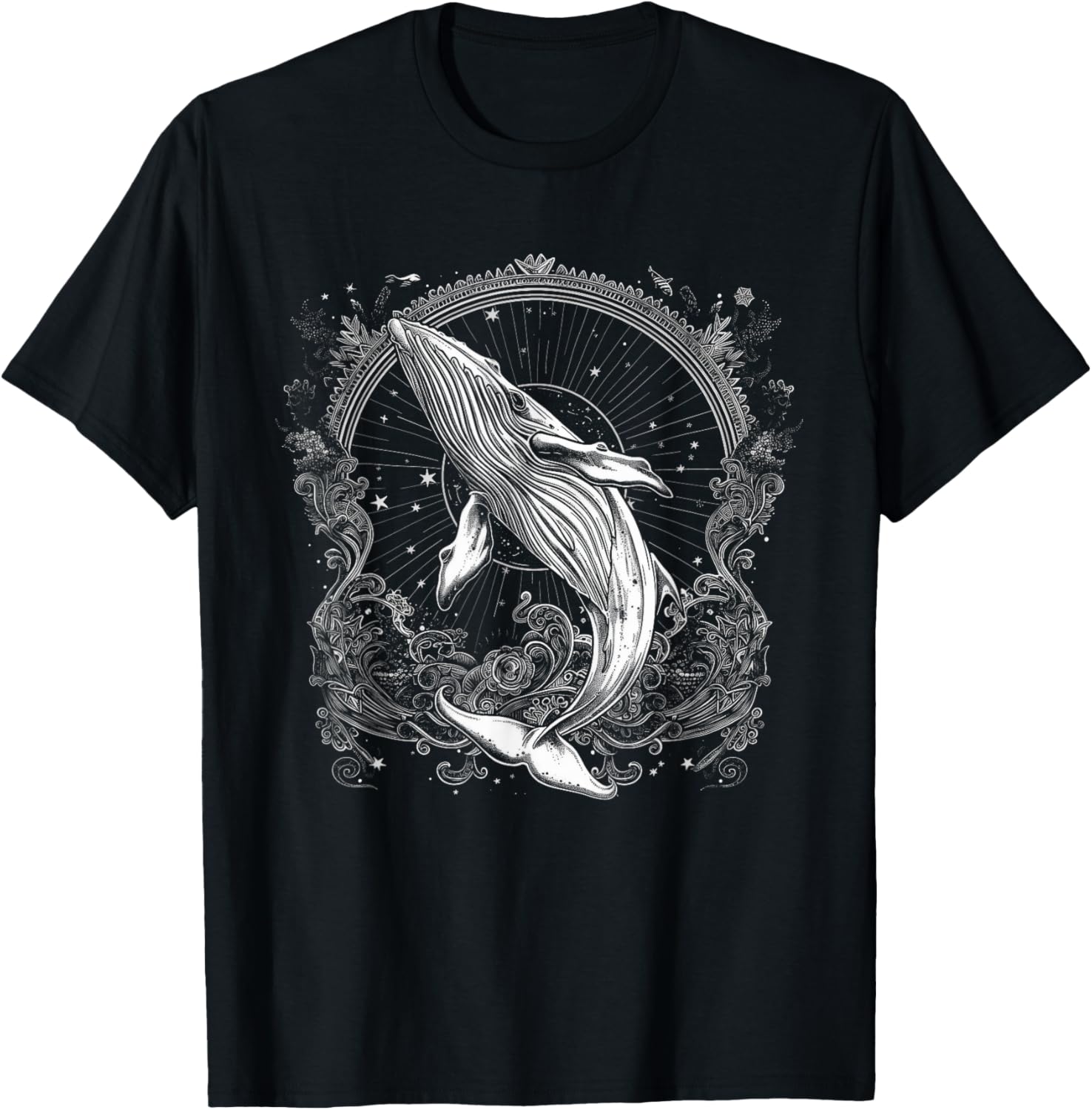 Blue Whale Humpback Whale Lover T-Shirt - T-Shirt | Black