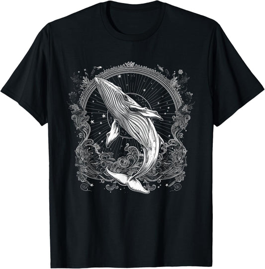 Blue Whale Humpback Whale Lover T-Shirt - T-Shirt | Black