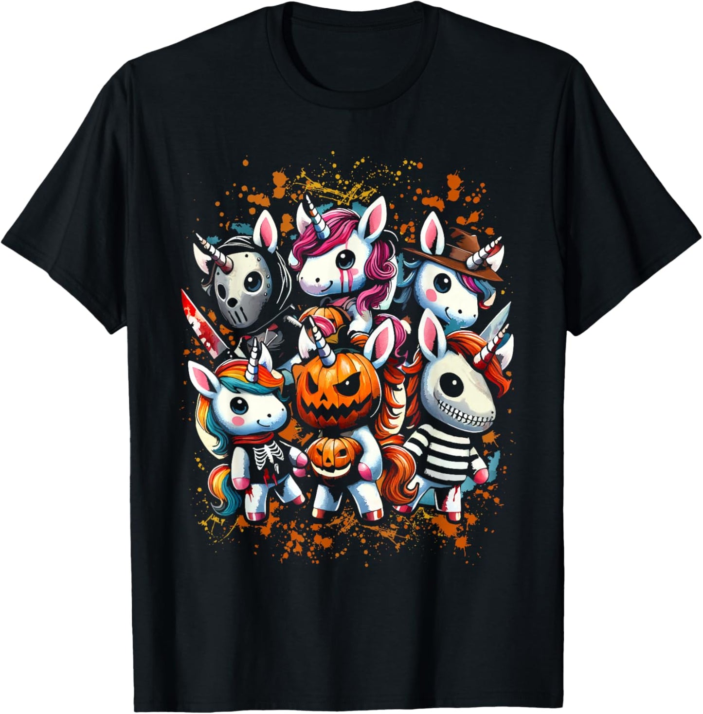 My Little Horror Crew - Halloween Unicorns T-Shirt - T-Shirt | Black