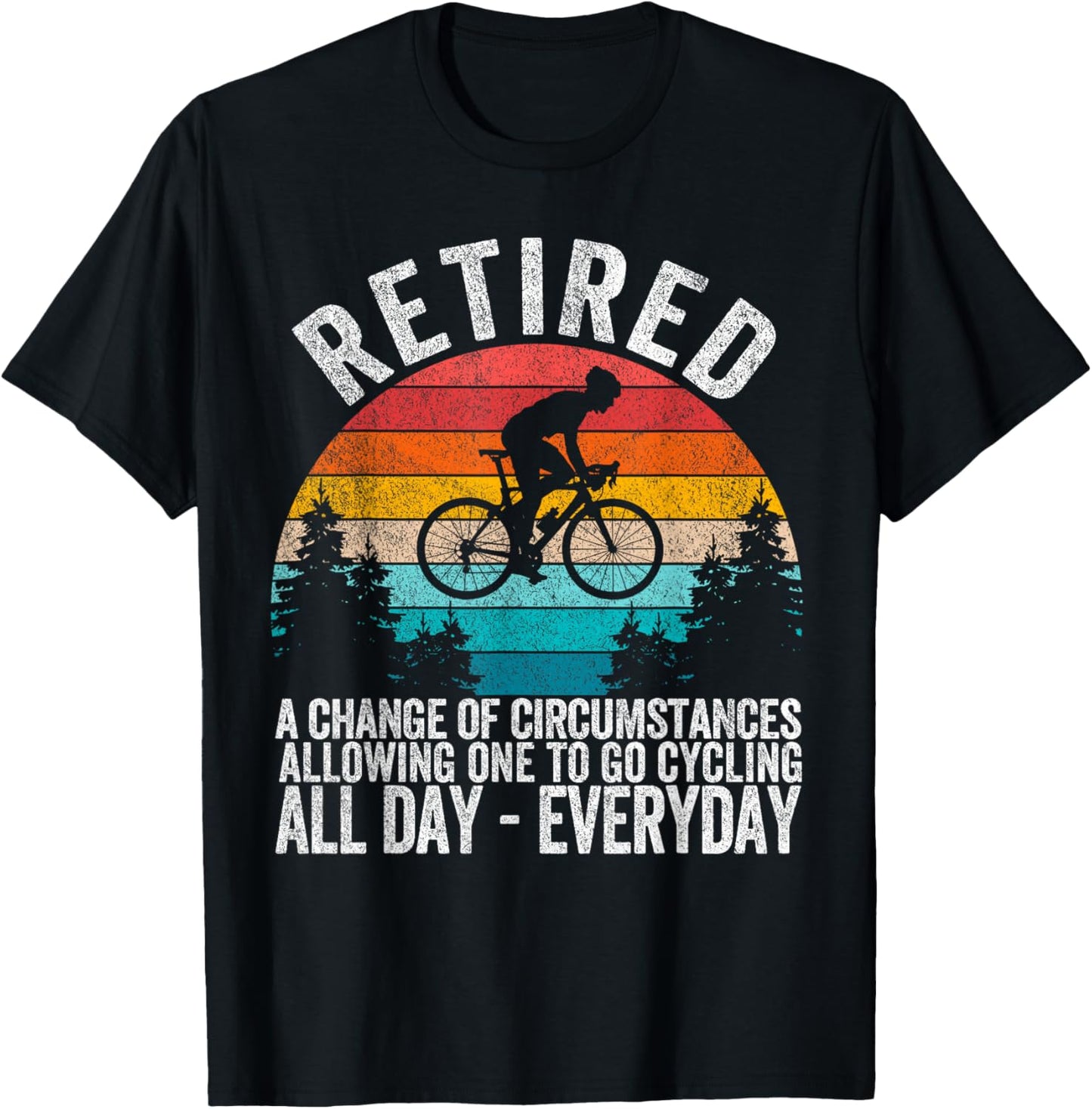 Funny Retired Definition Bicycle Cycling Cyclist Retirement T-Shirt - T-Shirt | Black
