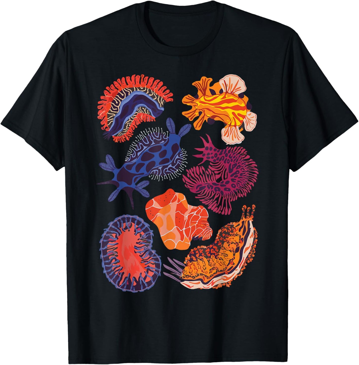 Sea Slugs Nudibranch Marine Animal Biologist Aquarist T-Shirt - T-Shirt | Black