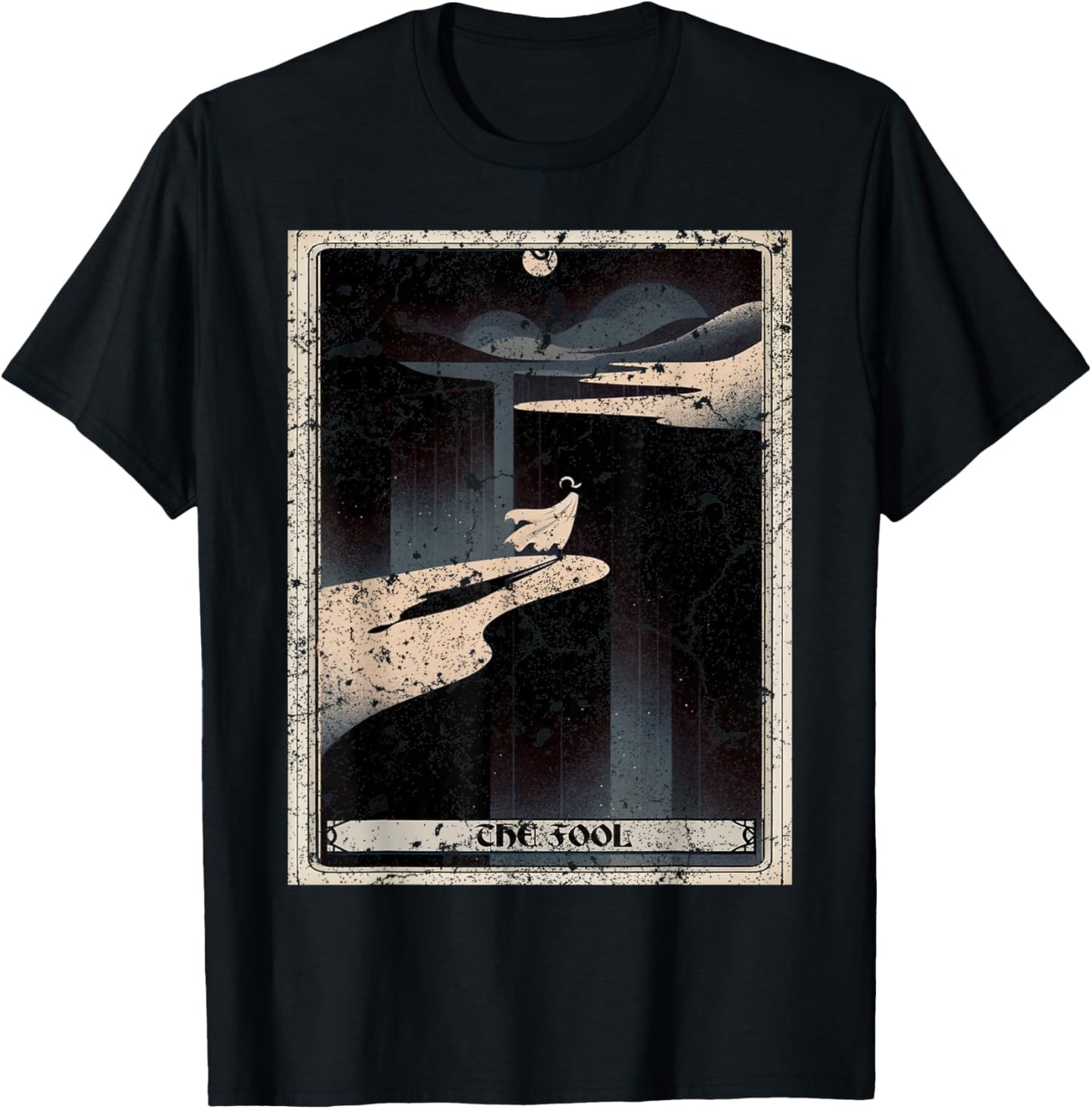 The Fool Tarot Card Black T-Shirt - T-Shirt | Black