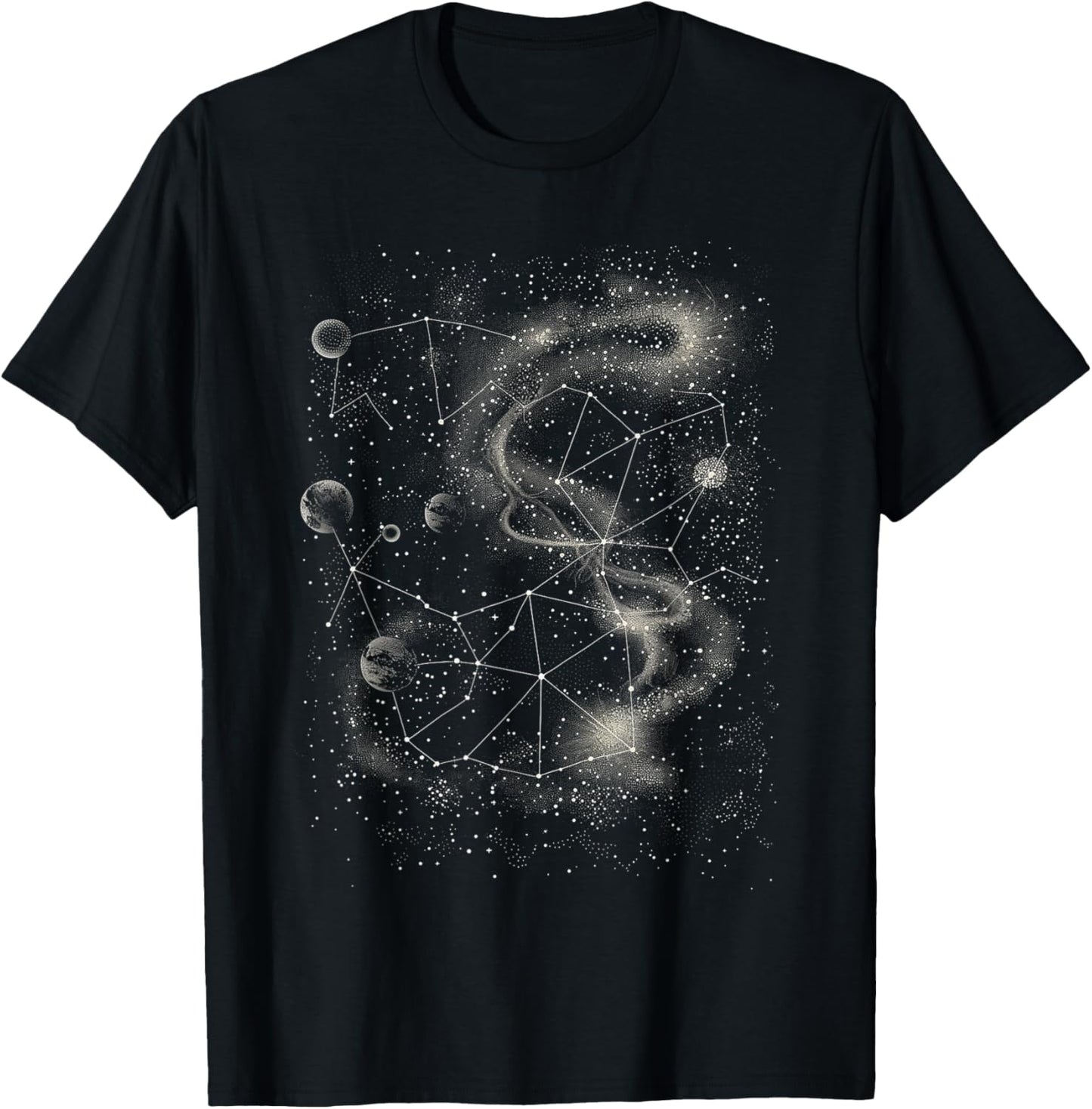 Constellation Dotwork T-Shirt - T-Shirt | Black