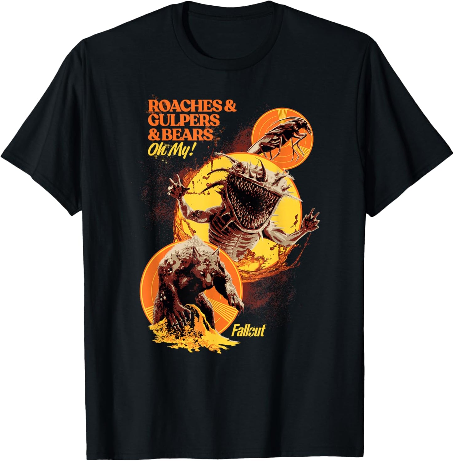 Fallout - Roaches & Gulpers & Bears T-Shirt - T-Shirt | Black
