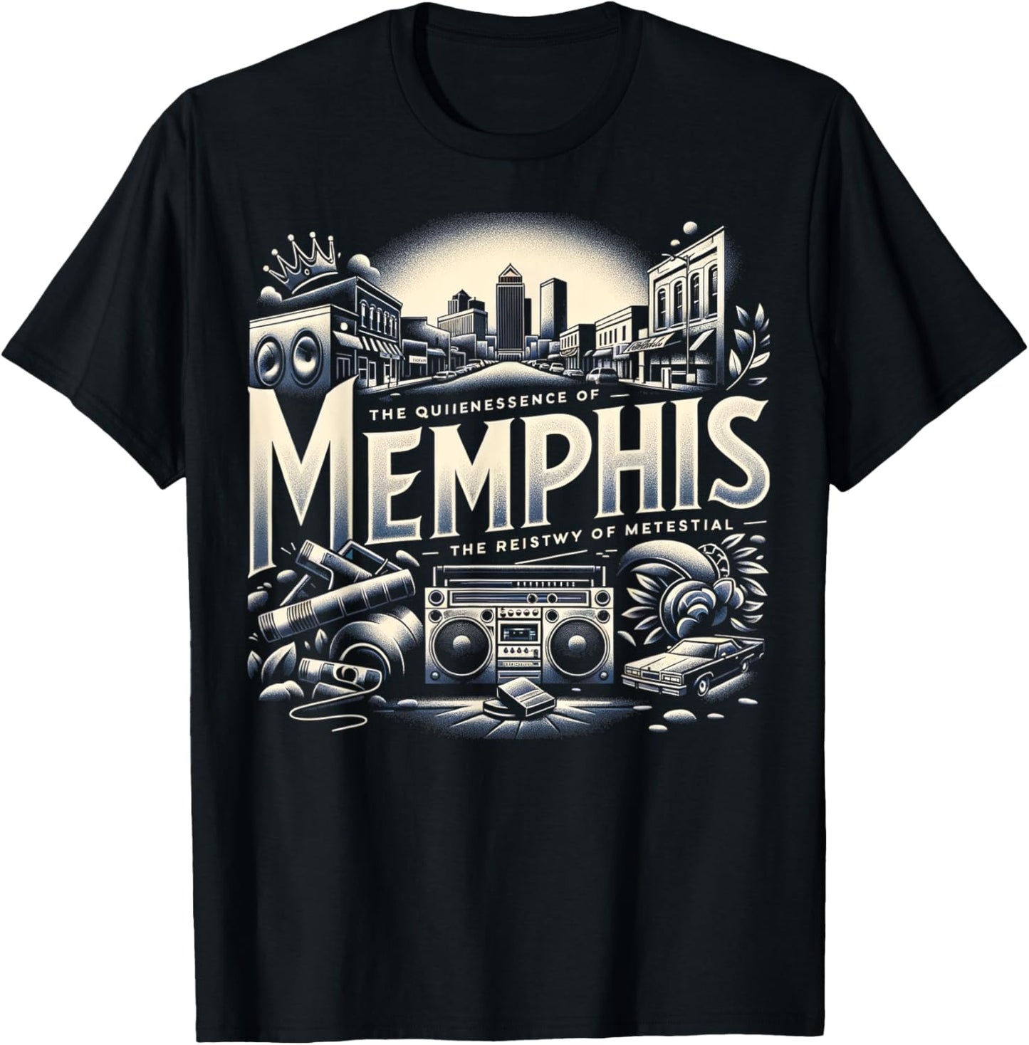 Memphis Shirt | Cool | Men Women S - 6XL T-Shirt - T-Shirt | Black