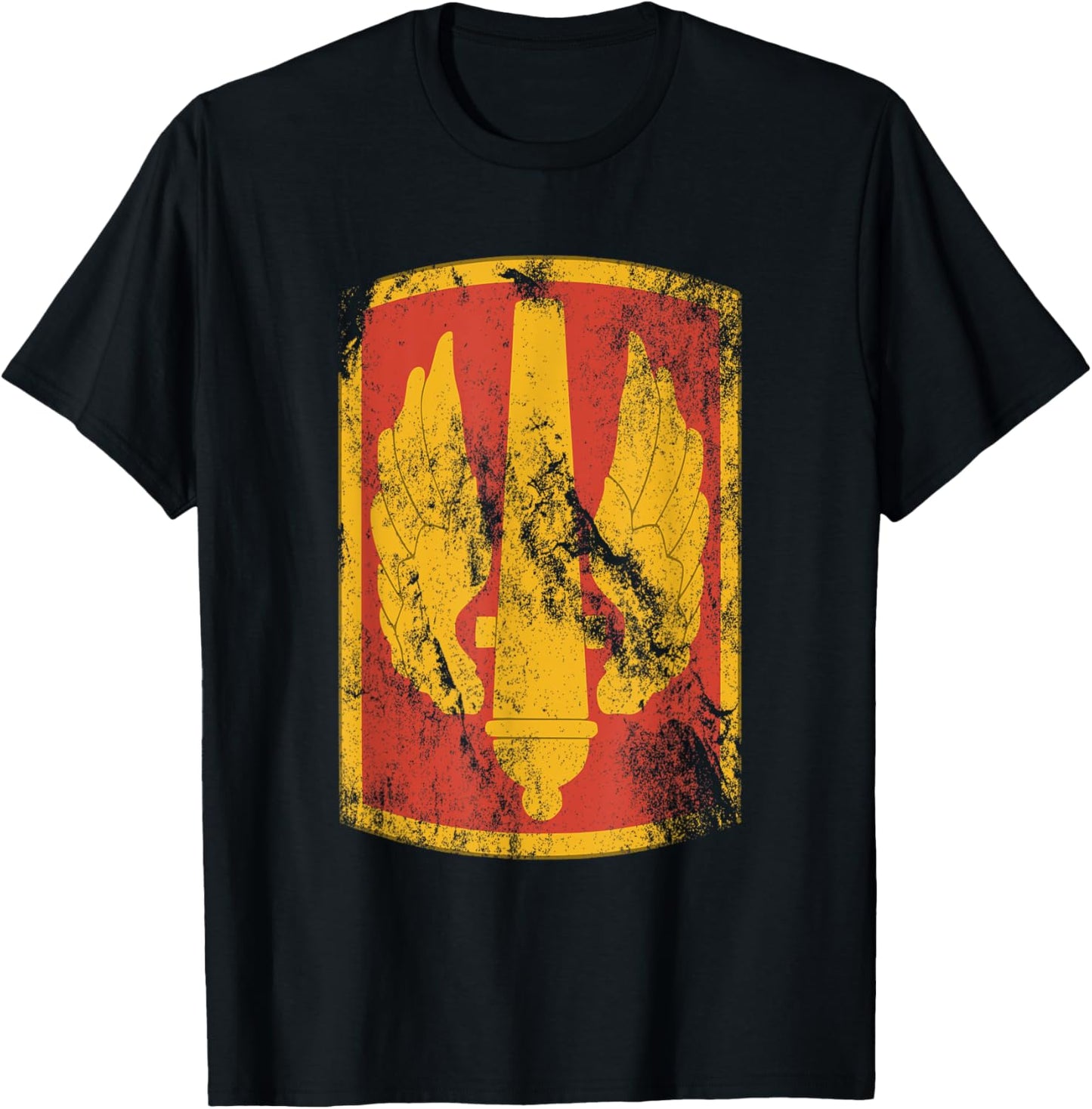 18th Field Artillery Brigade Patch - 18th FA Vintage Look T-Shirt - T-Shirt | Black