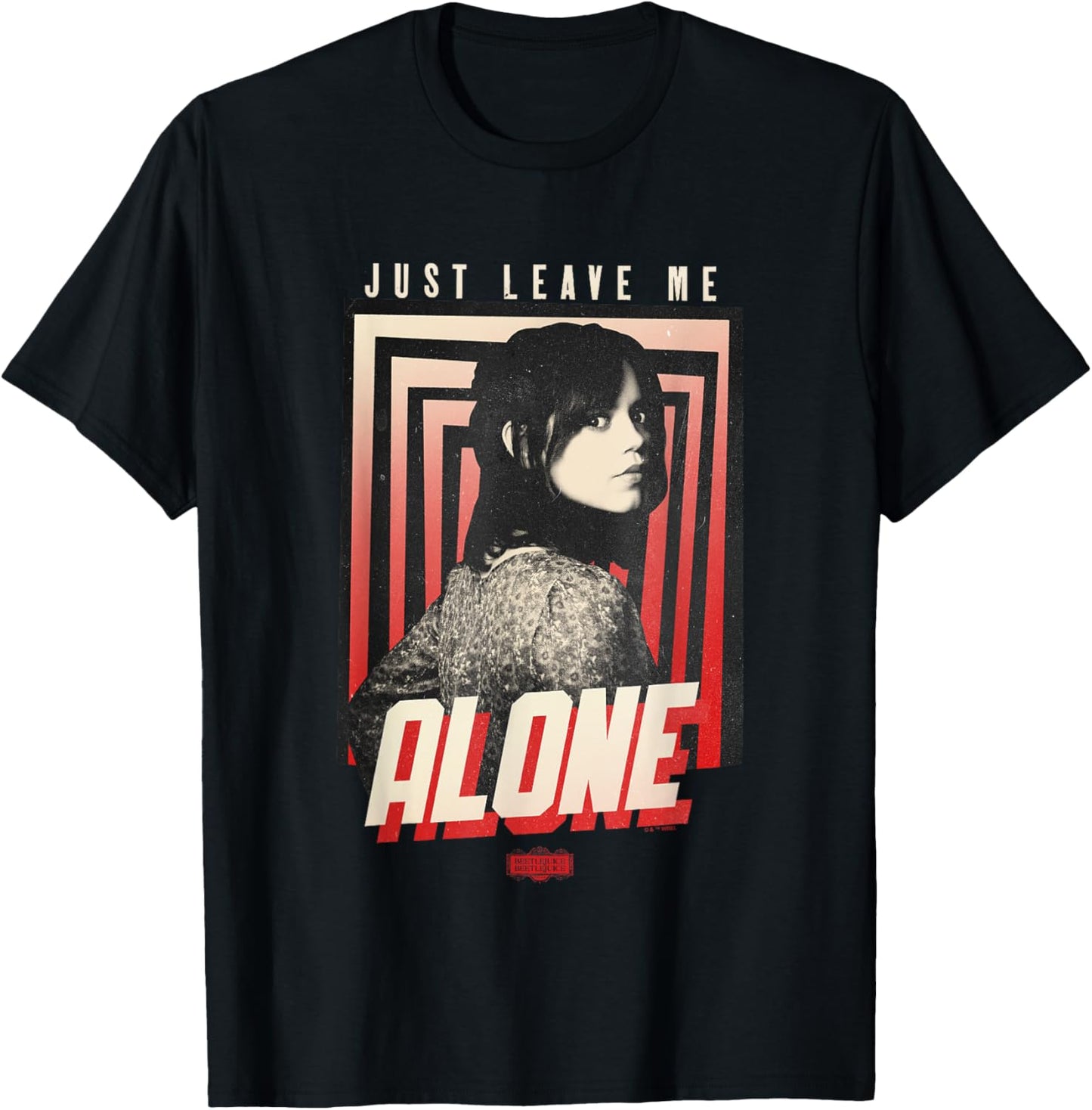 Beetlejuice Beetlejuice Just Leave Me Alone Astrid Faded T-Shirt - T-Shirt | Black