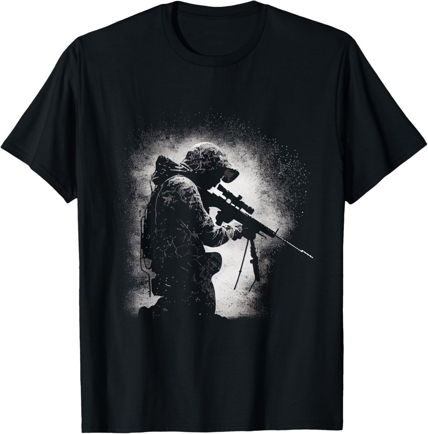 Sniper Sniper Patriot Soldier Military Army T-Shirt - T-Shirt | Black