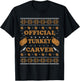 Official Turkey Carver Men Women Funny Thanksgiving Ugly T-Shirt - T-Shirt | Black