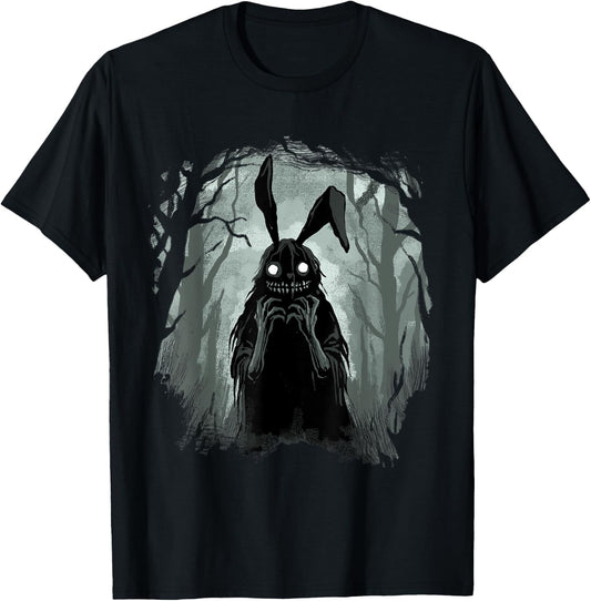 Gothic Shirt Creepy Bunny Goth Rabbit Evil Rabbit Weirdcore T-Shirt - T-Shirt | Black
