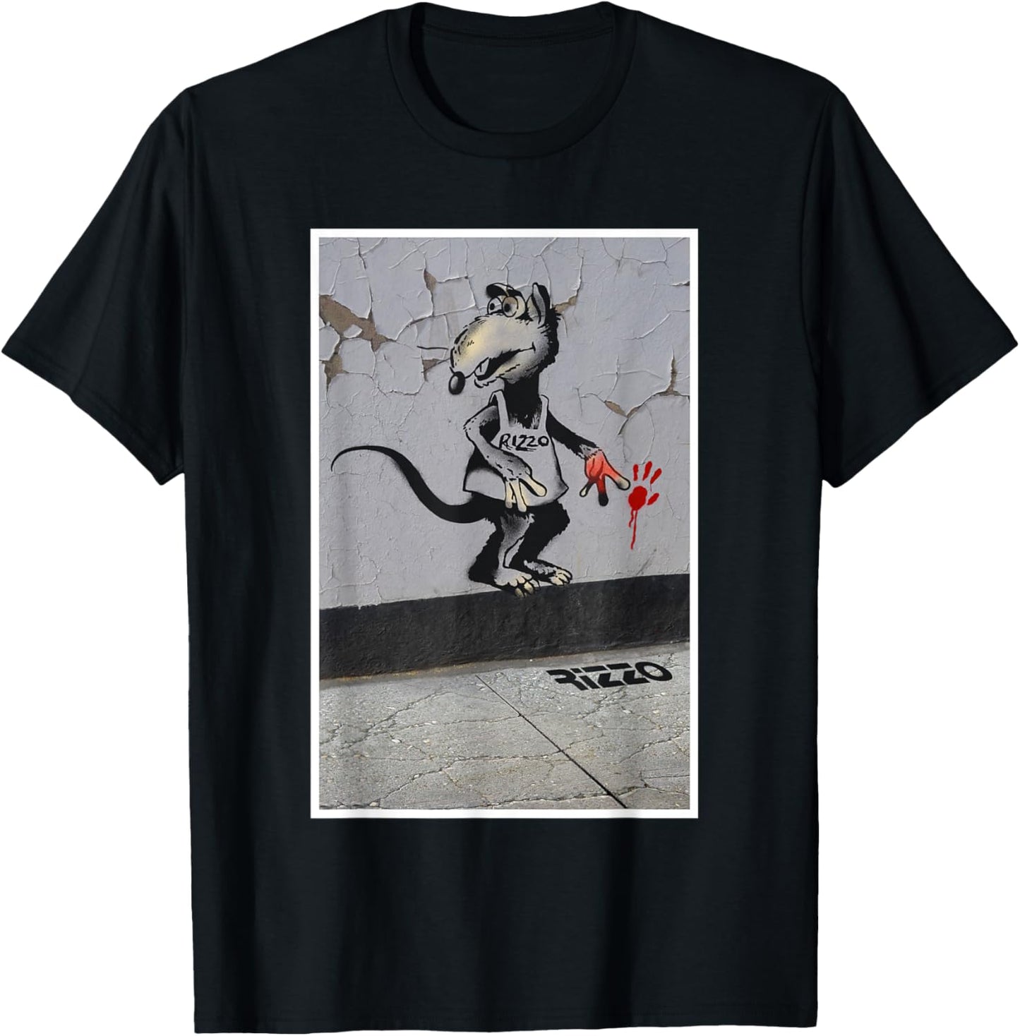 Disney The Muppets Rizzo Banksy’s Graffiti Inspired Big Shot T-Shirt - T-Shirt | Black