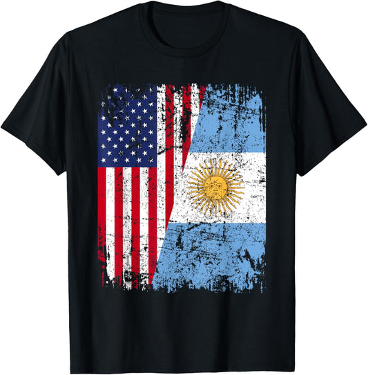 ARGENTINIAN American Flag | Men Women Kids | ARGENTINA T-Shirt - T-Shirt | Black