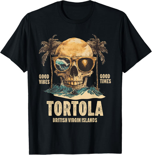 Tortola B.V.I British Virgin Islands Souvenir Vacation T-Shirt - T-Shirt | Black