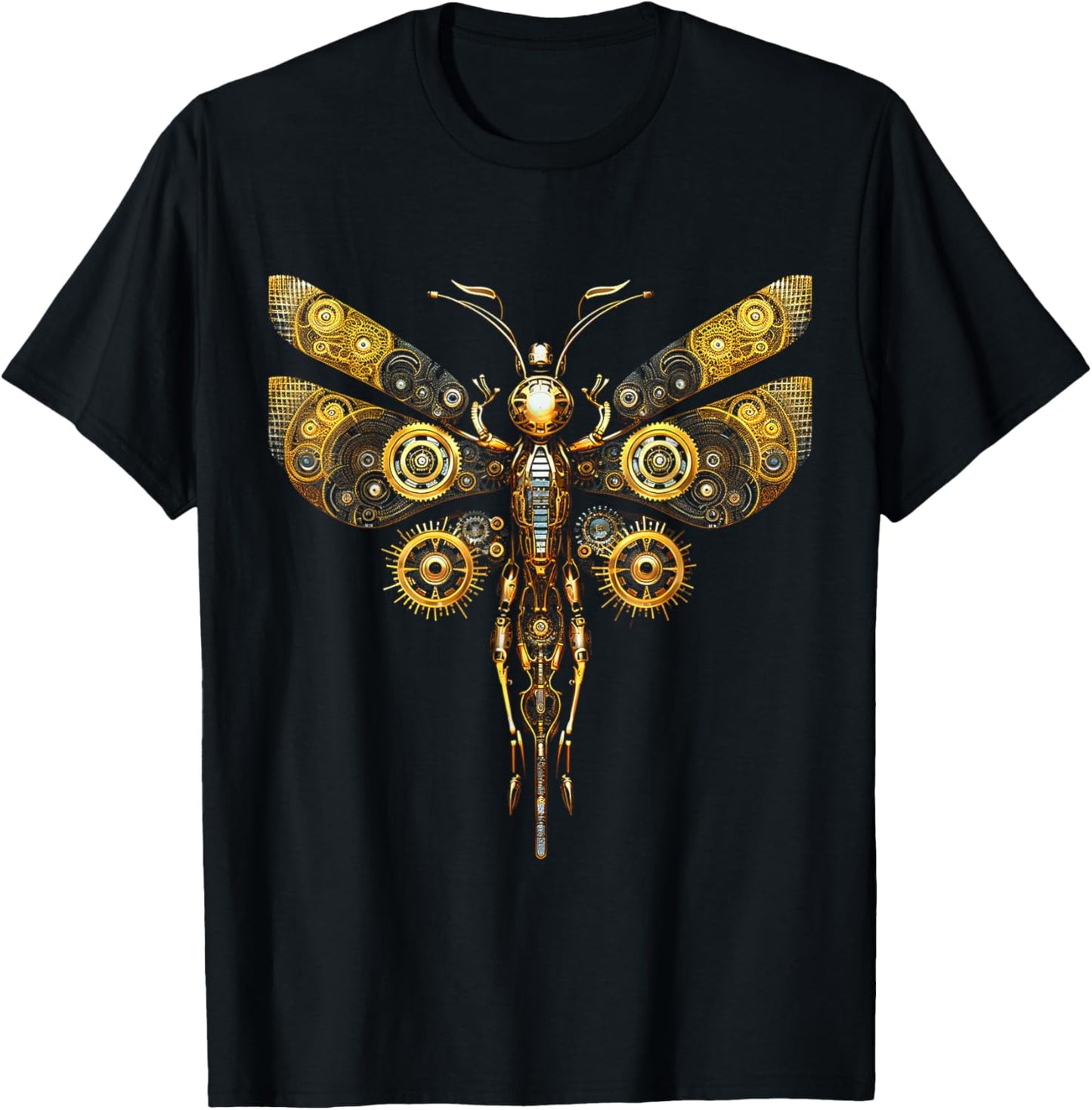 Dragonfly Animal Art Graphic Dragonfly T-Shirt - T-Shirt | Black