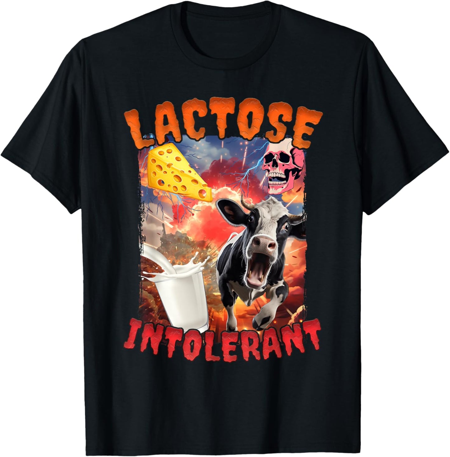 Lactose Intolerant Meme T-Shirt - T-Shirt | Black