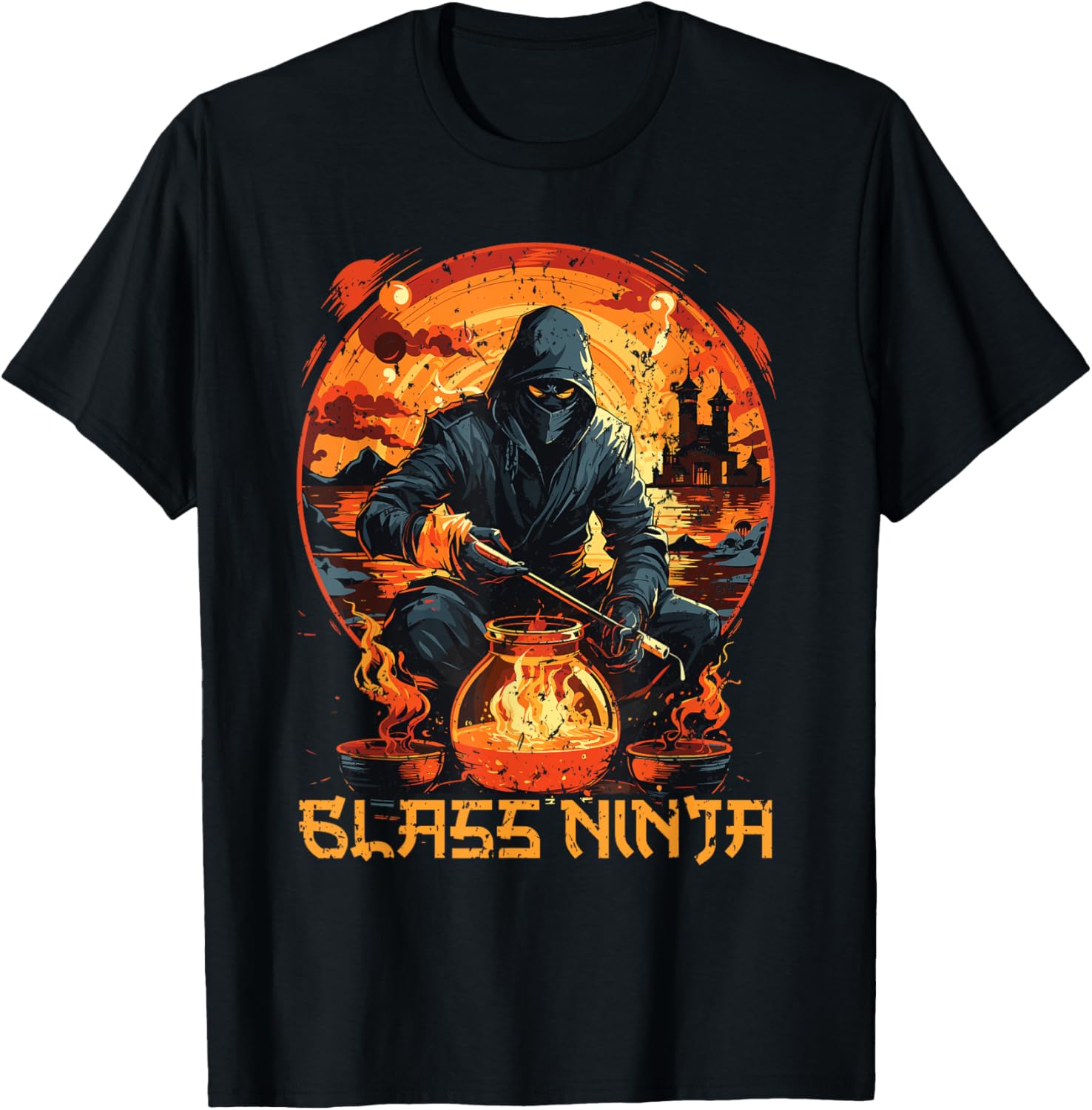Glassblowing Glassblower Glassmaker Lampwork Glass Blowing T-Shirt - T-Shirt | Black