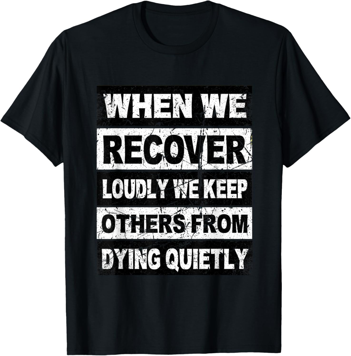 Retro Addiction Recovery Shirts Narcotics Anonymous Sobriety T-Shirt - T-Shirt | Black