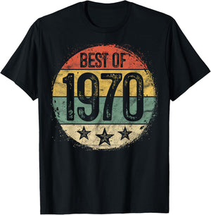 Best Of 1970 55th Birthday Gifts Women 55 Year Old T-Shirt - T-Shirt | Black