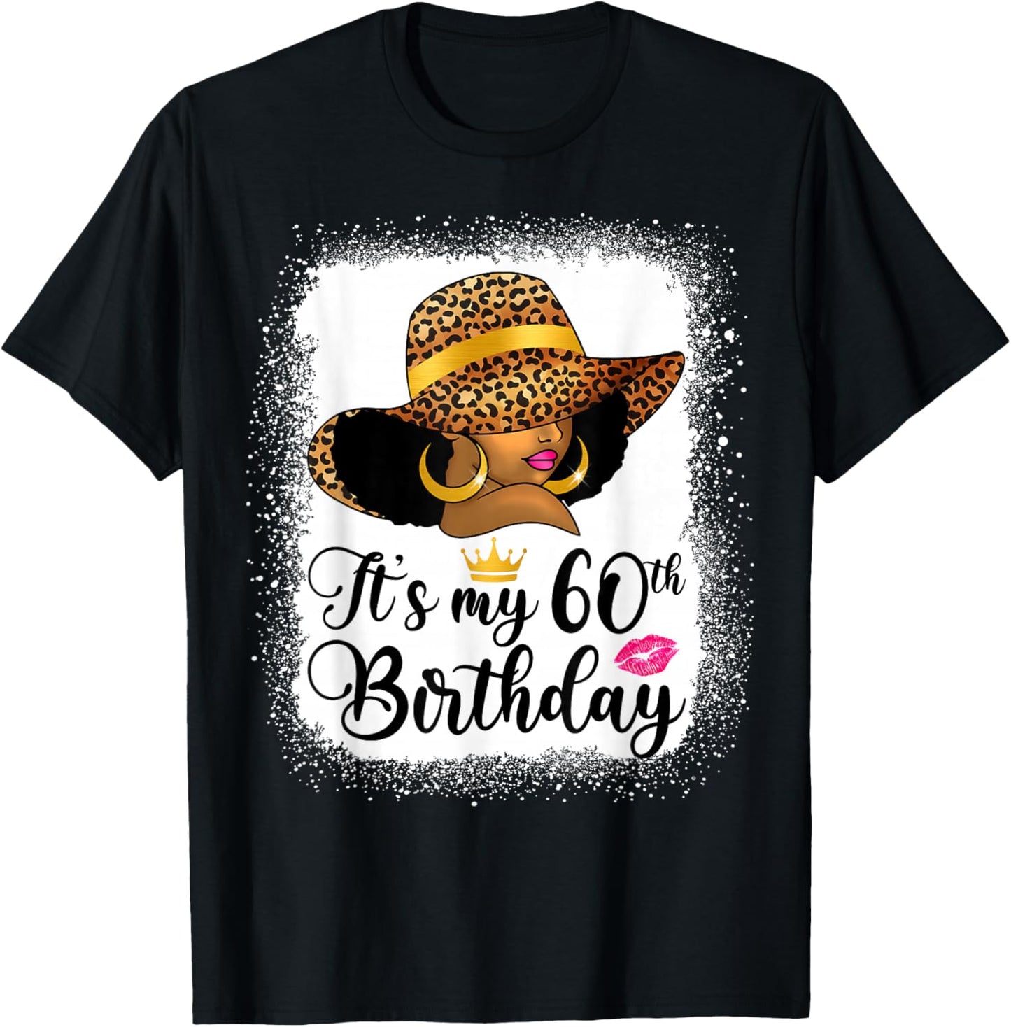 African American Woman It's My 60th Birthday Black Queen T-Shirt - T-Shirt | Black