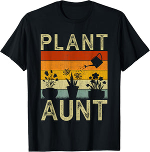 Plant Lover and Gardener Funny Saying Gardening Aunt T-Shirt - T-Shirt | Black
