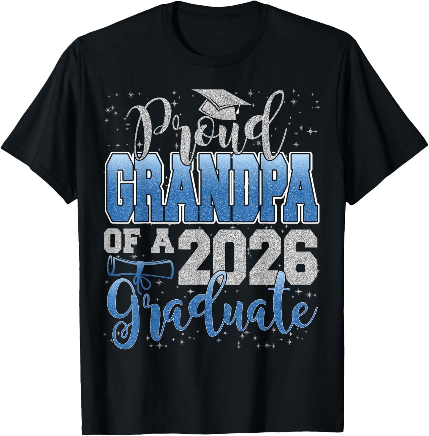 Proud Grandpa of a Class of 2026 Graduate Senior Graduation T-Shirt - T-Shirt | Black