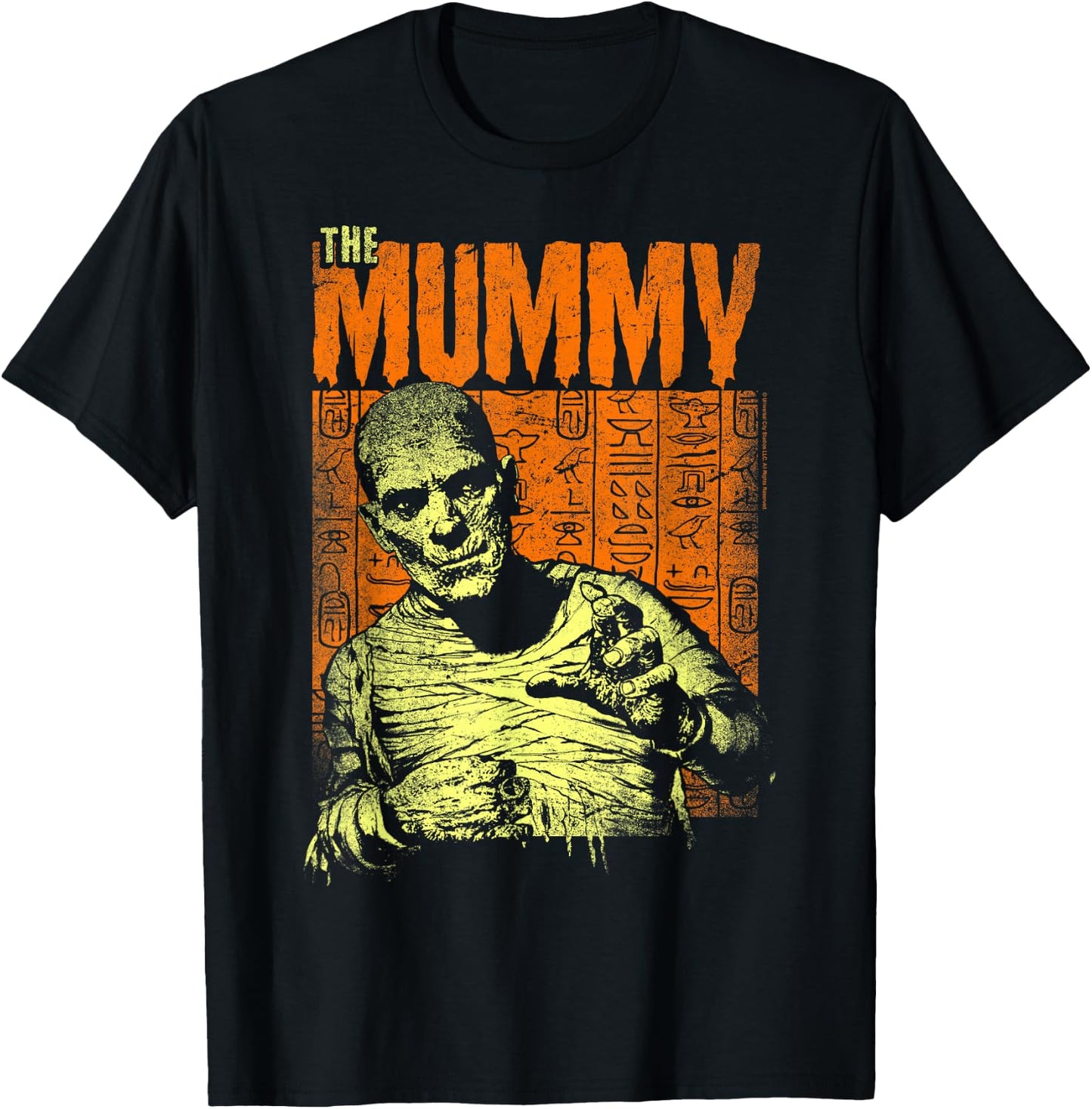 Universal Monsters The Mummy Poster T-Shirt - T-Shirt | Black