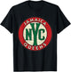 Jamaica Queens NYC Circle Sign Distressed Print T-Shirt - T-Shirt | Black