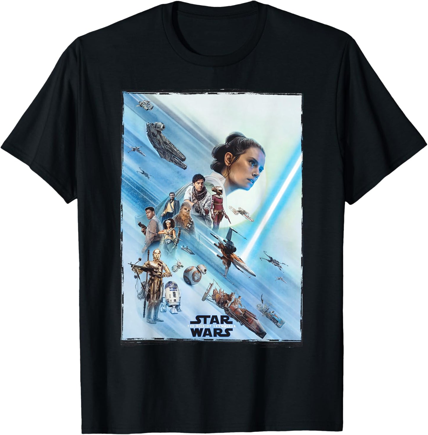 Star Wars The Rise of Skywalker Rey Poster T-Shirt - T-Shirt | Black
