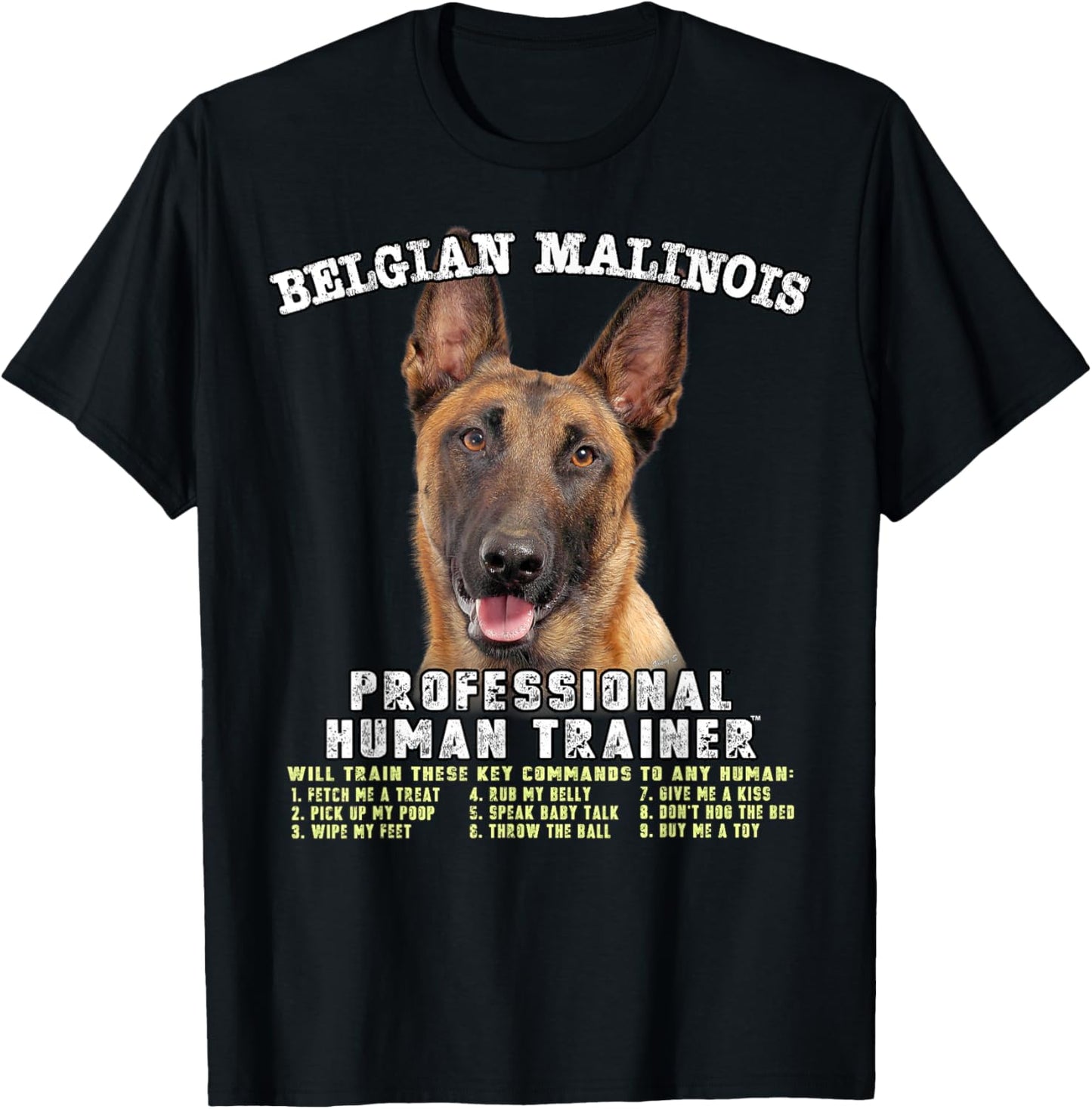 Belgian Malinois Dog Professional Human Trainer T-Shirt - T-Shirt | Black