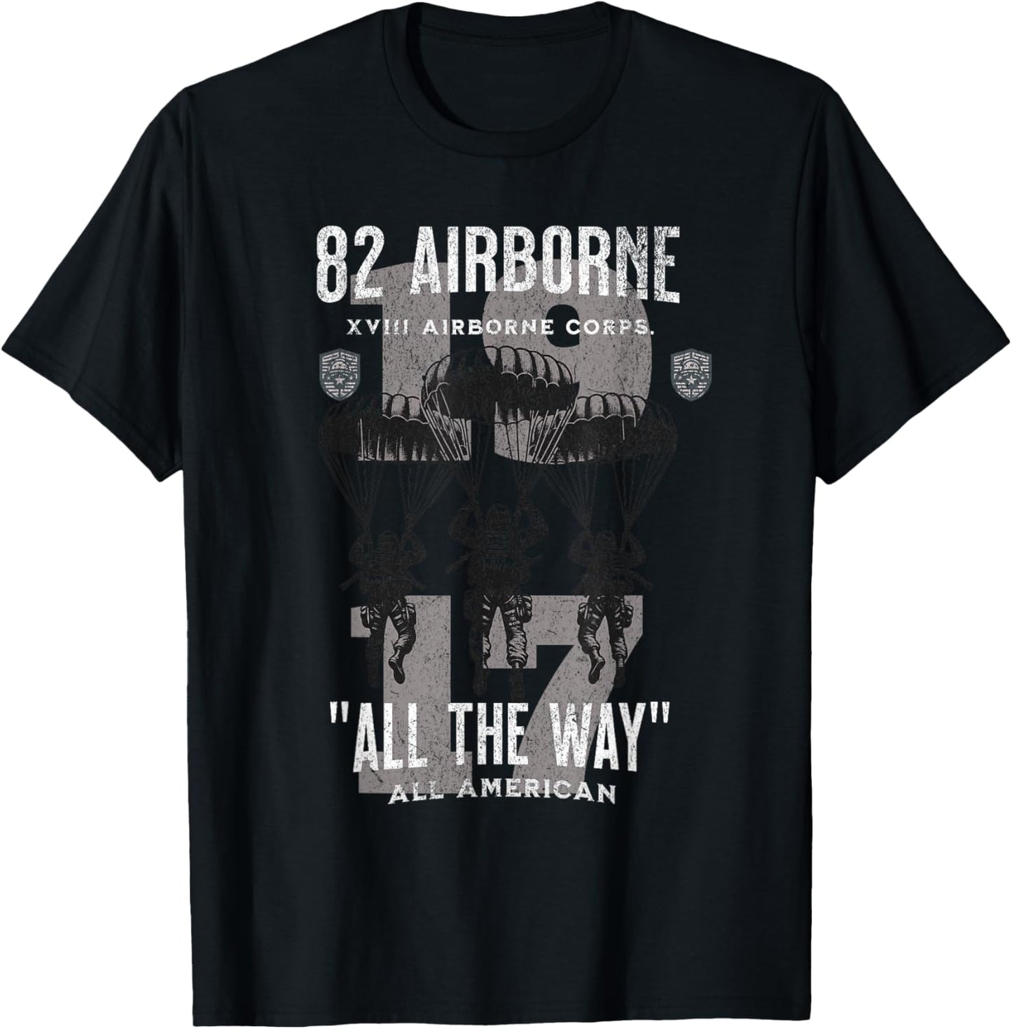 82 Airborne Infantry Division America's Guard of Honor 82nd T-Shirt - T-Shirt | Black