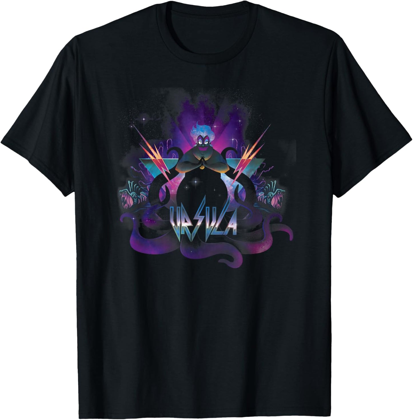 Disney Villains Ursula 80's Style Portrait T-Shirt - T-Shirt | Black