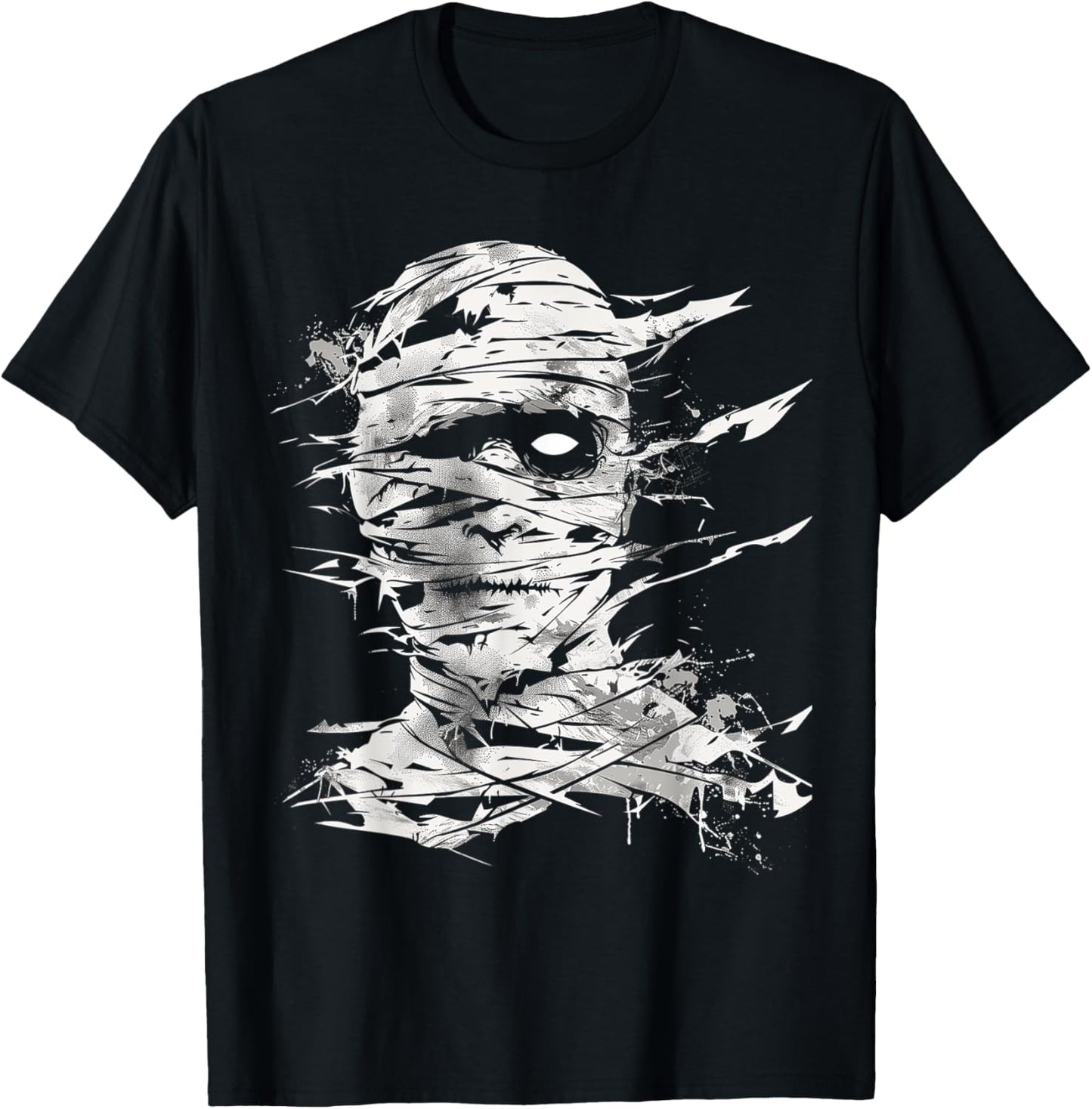 Mummy Costume Halloween Graphic Art Mummy T-Shirt - T-Shirt | Black