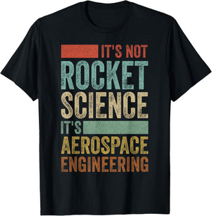 Funny Retro 80´s Rocket Science Aerospace Engineer T-Shirt - T-Shirt | Black