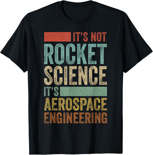 Funny Retro 80´s Rocket Science Aerospace Engineer T-Shirt - T-Shirt | Black