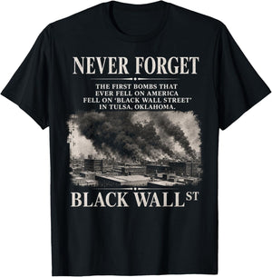 Black Wall Street Historical Illustration T-Shirt - T-Shirt | Black