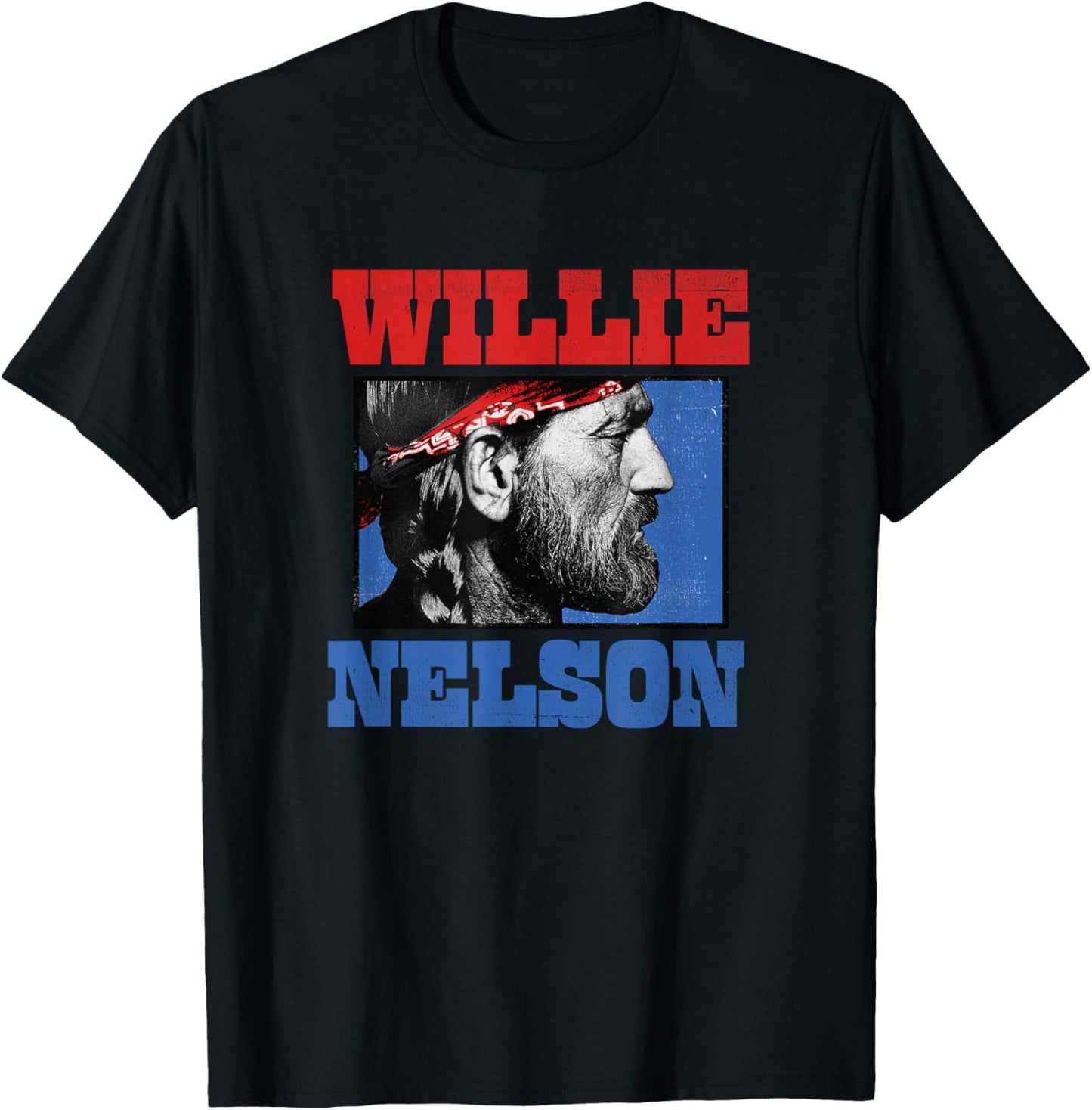 Official Willie Nelson Bandana T-Shirt - T-Shirt | Black