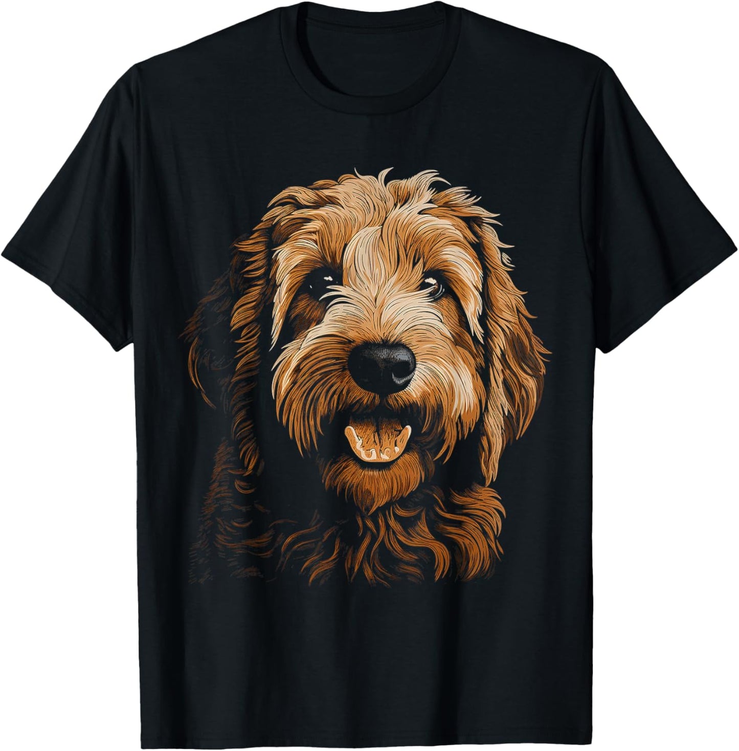 Labradoodle Motif Pet Artwork Dog Labradoodle Men Women Kids T-Shirt - T-Shirt | Black