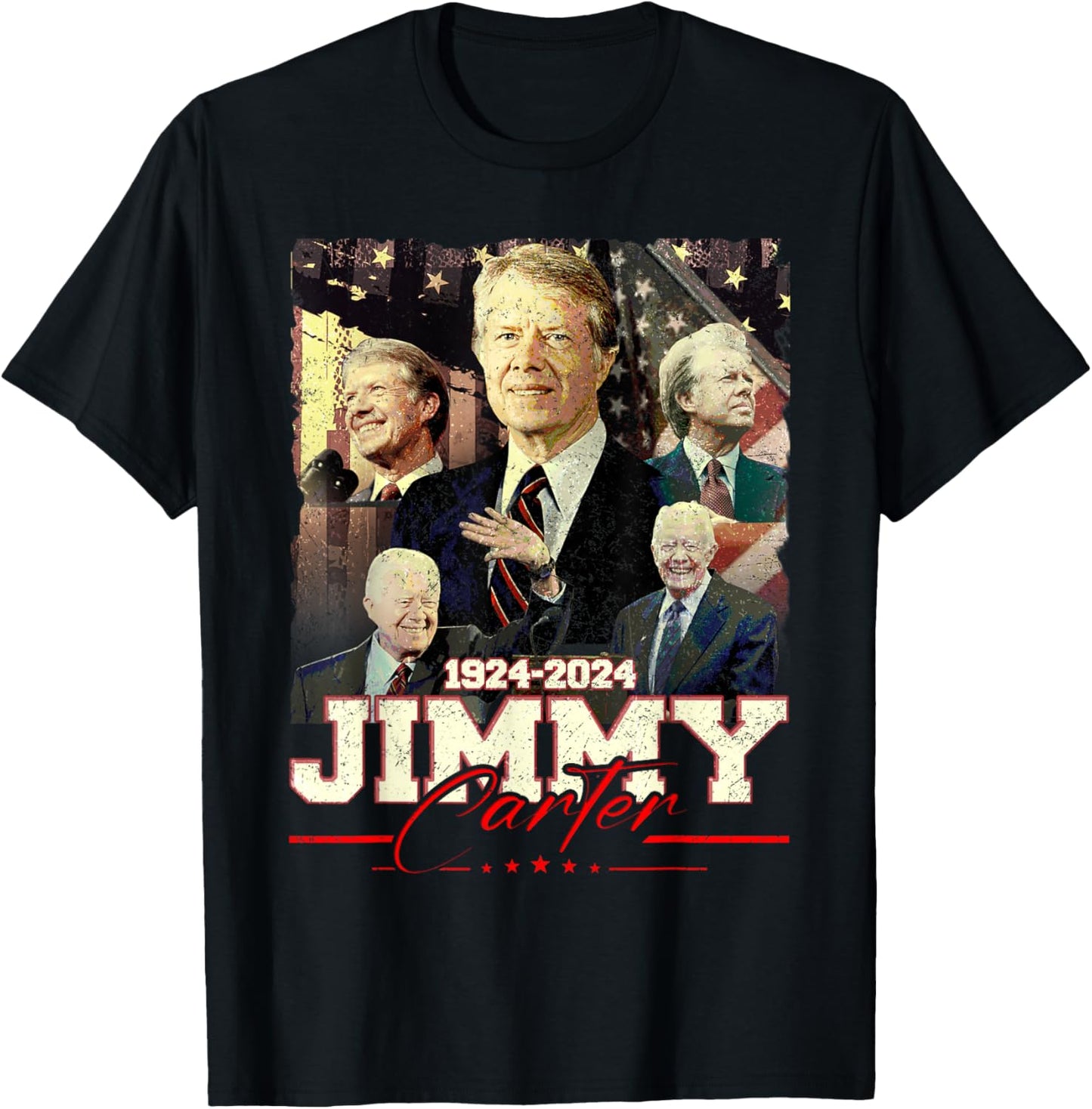Jimmy Carter 39th US President T-Shirt - T-Shirt | Black