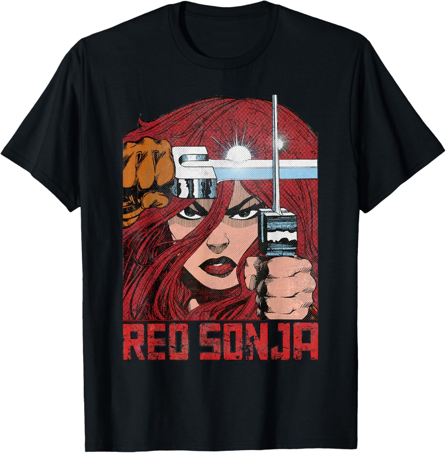 Walter Simonson Comic Legends Redhead Warrior Art T-Shirt - T-Shirt | Black
