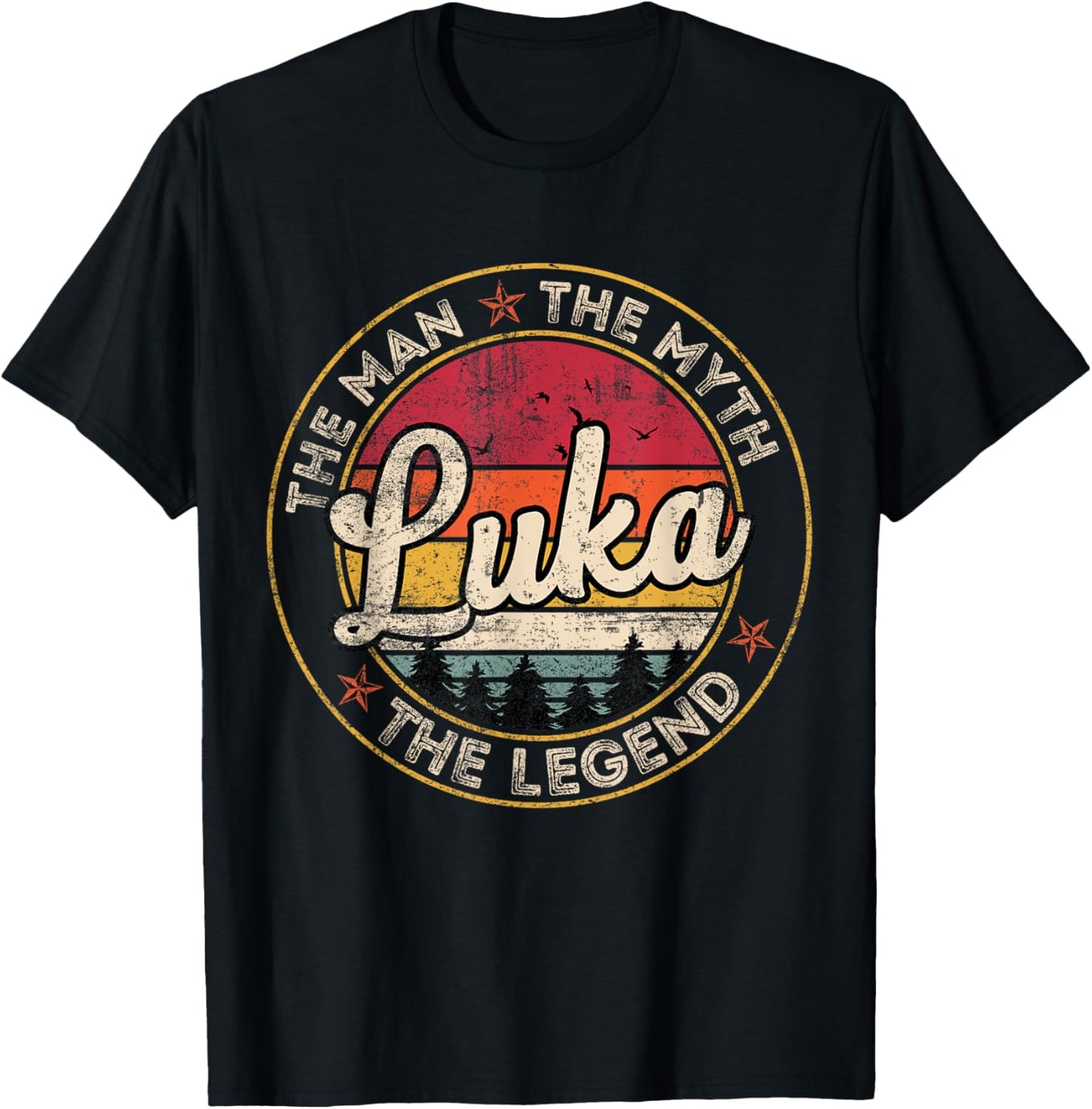 Luka The Man The Myth The Legend Personalized Name T-Shirt - T-Shirt | Black