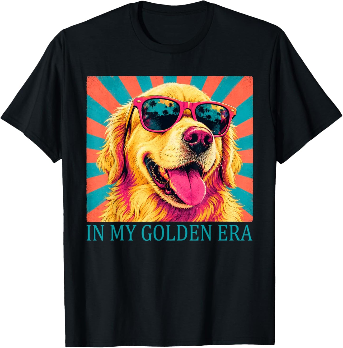Funny in My Golden Retriever Era Cool Dog Mom Graphic T-Shirt - T-Shirt | Black