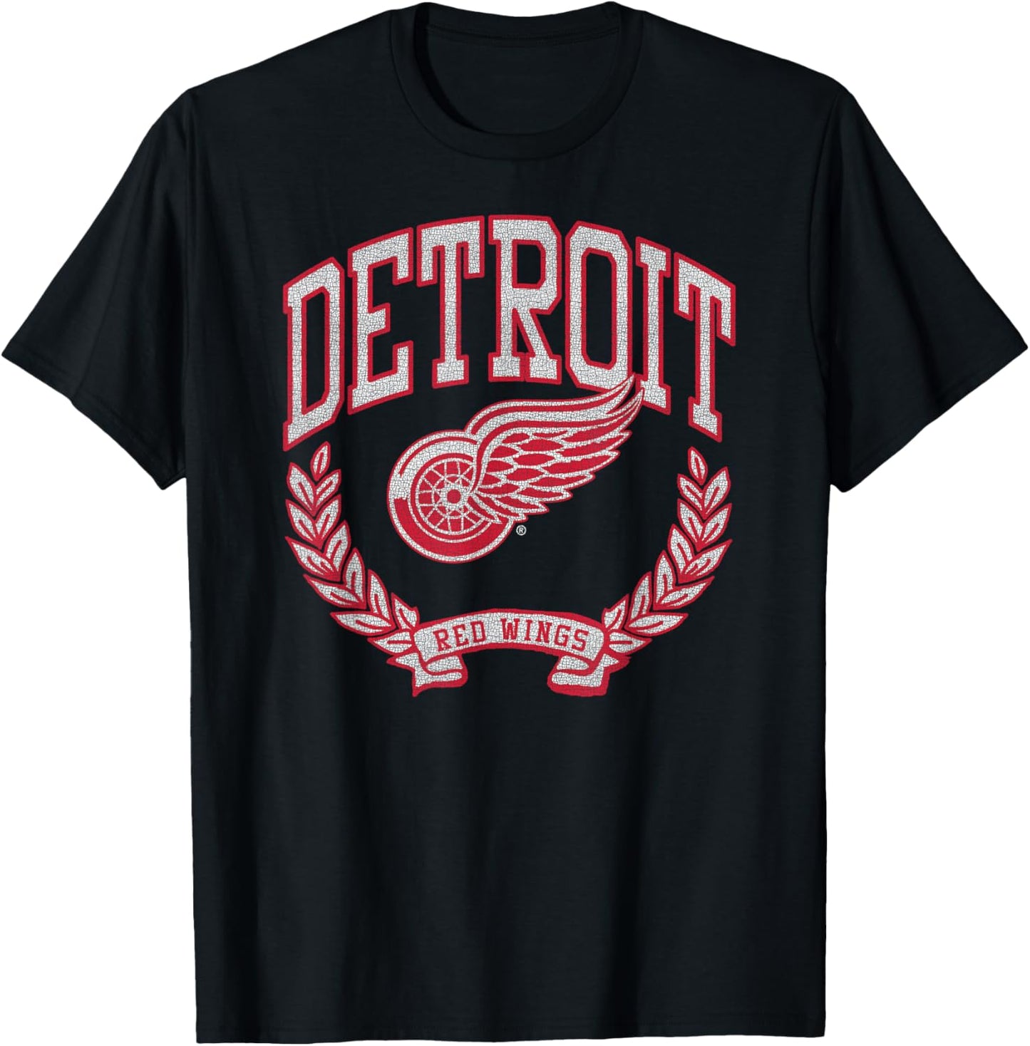 Detroit Red Wings Vintage Victory Officially Licensed T-Shirt - T-Shirt | Black